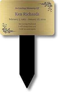 Personalised Bereavement Gifts. Memorial Plaques With Custom Text, Gardens Ground Stake Or Grave Ornaments - Acrylic, Waterproof and Hard Wearing. Shipped Globally. (Custom)