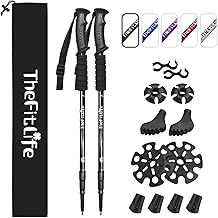 TheFitLife Hiking Walking Trekking Poles - 2 Pack With Antishock And Quick Lock System, Telescopic, Collapsible, Ultralight For Hiking, Camping, Mountaining, Backpacking, Walking, Trekking