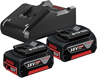 Bosch Professional 18V System rechargeable battery starter set (2 x 4.0 Ah rechargeable battery plus GAL 18V-40 charger, in carton)