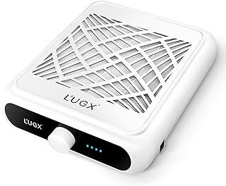 L'UGX Rechargeable Nail Dust Collector, Pa Professional Nail Vacuum Dust Collector Nail Tech Fan Extractor Powerful Suction Machine for Acrylic Nail Polishing, Perfect for Home Salon Use