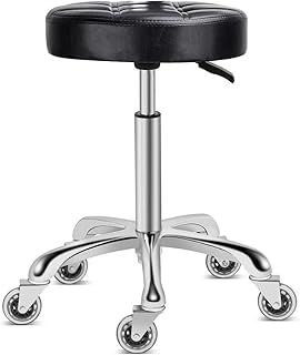 Kaleurrier Swivel Stool Chair,Height Adjustable,400 lbs Heavy Duty Hydraulic Rolling Metal High Stool for Kitchen,Salon,Bar,Office,Massage,Clinic