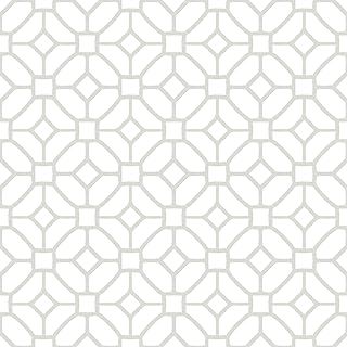 WallPops FP2946 Lattice Peel & Stick Floor Tiles, White & Off-White, 12 x 12 inches