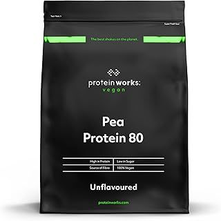 Protein Works - Pea Protein Isolate Protein Powder | 100% Plant-Based & Natural | Gluten Free | No Added Sugar | Unflavoured | 1 Kg