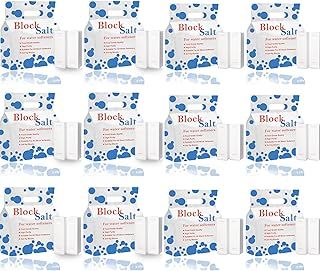 6 pack Water Softener Salt Blocks 100% Genuine Food Grade water softener salt block Compatible to All Water Softener Machine, Best For Laundry Kitchen Dishasher Industrial use Salt Block 6 pack