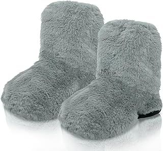 Snuggles Furry Microwave Slippers Size 4-7 Ladies Heated Foot Warmers