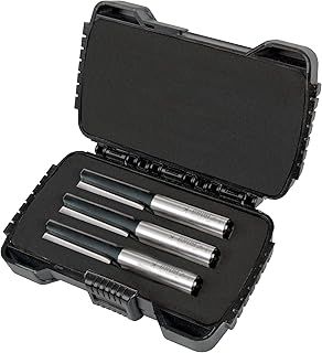 Trend Professional Worktop Router Cutter Set, 1/2 Inch Shank, 12.7mm Cut Diameter & 50mm Cut Length, Tungsten Carbide Tipped, 3 Pack in Case, KFP/1, Black