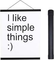 Sanauto A1 Magnetic Poster Hanger Frame,Light Wood Frame Hanger for Photo Picutre Canvas Artwork Art Large Size Wall Map Print Wall Hanging (61cm/24, Black)