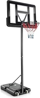 COSTWAY 10FT Basketball Backboard Hoop Net Set, 1.35M-3.05M Height Adjustable Basketball Stand with Wheels, for Kids, Junior and Adults