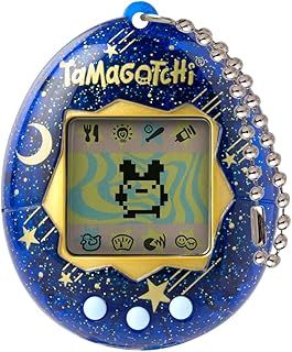 Bandai Tamagotchi Original Starry Night Shell | Tamagotchi Original Cyber Pet 90s Adults and Kids Toy with Chain | Retro Virtual Pets are Great Boys and Girls Toys or Gifts for Ages 8+