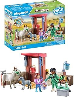 Playmobil 71471 Country: Farmyard Veterinarian Starter Pack, animal play sets, sustainable toys, fun imaginative role-play, playsets suitable for children ages 4+