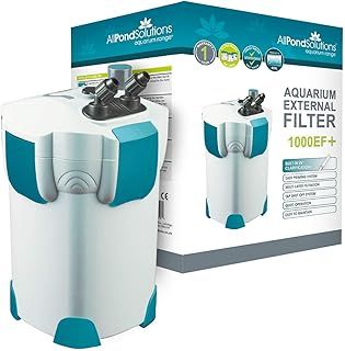 All Pond Solutions Aquarium External Fish Tank Filter 1000 Litre/ Hour Plus 9W UV Light Free Filter Media