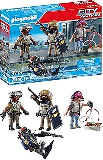 Playmobil 71146 City Action Tactical Police Team, including SWAT divers, a task force and a villain, fun imaginative role-play, playset suitable for children ages 5+