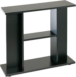 Amtra System 60 - Black Wooden Aquarium Cabinet, 60x32x70 cm - Sturdy Support in Classic and Essential Style to Have a Complete Aquarium Accessories Kit - Made in Italy