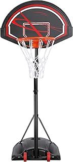 Yaheetech Portable Basketball Hoop, Height Adjustable Basketball Stand, Freestanding Basketball Net, 217-277 cm