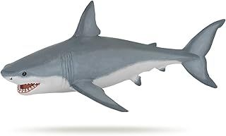 PAPO - White Shark - Realistic Figurine - for Ages 3+ - Marine Life Collection - Hand Painted - Highly Detailed - Durable and Educational - Gift Idea - Collectable - white shark figurine