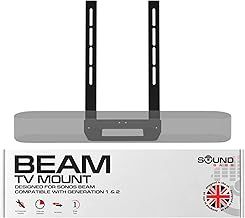 Soundbass Beam TV Mount, Compatible with Generation 1 & 2 Sonos Beam Mounting Bracket for TV, Black, Full Hardware Kit Included, Beam Soundbar