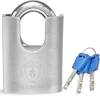 SDL50 [Never-Rust] Outdoor Padlock Heavy Duty Waterproof - [High Security Anti-Cut Shackle] - Ideal for Sheds, Gates, Containers