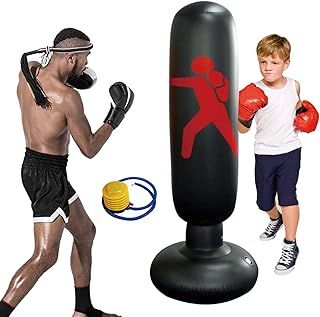 Inflatable Kids Punching Bag, inflatable boxing Pedestal Boxing Bags,Speed Boxing Bags,kids punch bag, Heavy Duty Punching Bag Stand for Practicing Karate, Taekwondo, MMA