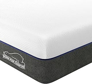 wowttrelax Double Memory Foam Mattress, 8 Inch with Soft Fabric, Skin-friendly Mattress, Breathable Cover, 2 Layer for More Supportive, Medium Firm-4FT6 Mattress| 135x190x20cm