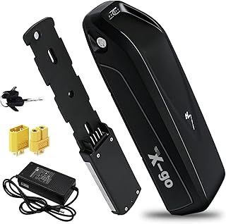X-go Ebike Battery, 36V 10AH Hailong Electric Lithium-ion Bike Battery with Charger for 750W 500W 350W 250W Bafang or other Motor (36V 10AH 4 Pin No USB)