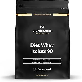 THE PROTEIN WORKS - Diet Whey Protein Isolate 90 | Whey Isolate Protein Powder | Low Calorie Protein Shake | 20 Servings | Unflavoured | 500g