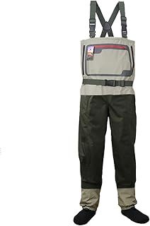 Kylebooker Fly Fishing Chest Waders Breathable Waterproof Stocking Foot River Wader Pants for Men and Women