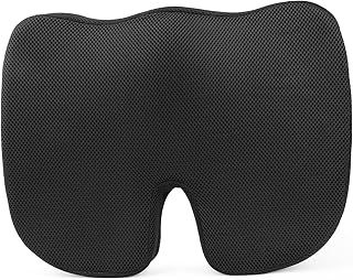 Seat Cushion with Washable Cover, Chair Cushions for Office Memory Foam, Ergonomic High Grip Non-Slip Coccyx Cushion Car Seat and Wheelchair Cushion for Tailbone Sciatica Hemorrhoid Back Pain Relief