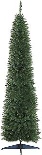 HOMCOM 5ft Unlit Artificial Christmas Tree, Pencil Slim Xmas Tree with Study Stand and Realistic Branches, Green