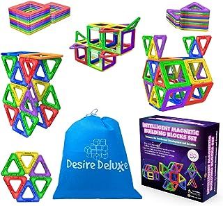 Desire Deluxe Magnetic Building Blocks 30pc Construction Toys Set for Kids Game | STEM Creativity Educational Magnets Toy Blocks for Boys Girls Age 3 4 5 6 7 Year Old