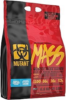 MUTANT Mass | Muscle Mass Gainer | 1100 Calories, 56g Protein, Whole Food Carbs, BCAAs, and Glutamine | Ultimate Hardcore Weight Gainer Shake | (6800g) | (Cookies & Cream)