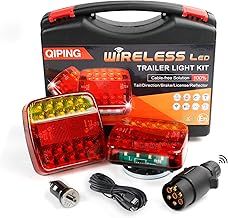 Wireless Rear Trailer Lights Magnetic 12V Towing Board LED Tail Lamps Kit for Car Truck Caravan Lorry RV- Rechargeable, Waterproof, E11 Approved
