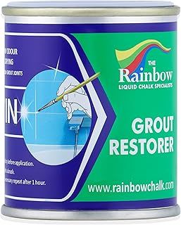 RAINBOW CHALK MARKERS LTD Groutin - Tile Grout Paint 125ml - Designed to Restore Tile Grout (White)