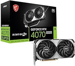 MSI GeForce RTX 4070 SUPER 12G VENTUS 2X OC Gaming Graphics Card - 12GB GDDR6X, PCI Express Gen 4, 192-bit, 3x DP v 1.4a, HDMI 2.1a (Supports 4K & 8K HDR)