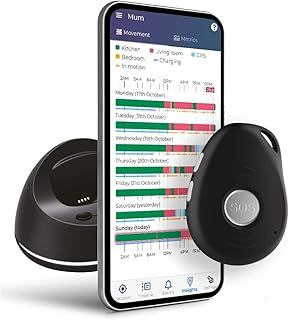 Personal Alarm for Elderly and Dementia With SOS Button, Fall Alarm and 2-way Voice Calling – Dedicated UK App for Family Peace Of Mind (4g)