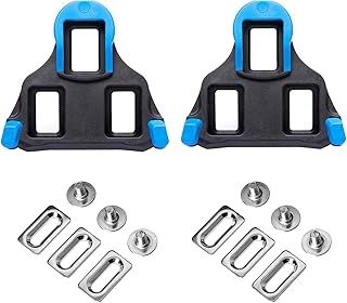 Cuilane Premium SPD Cleats for Cycling Shoes - Compatible with Shimano SPD-SL, Anti-Slip, Durable High-Performance Pedal Cleats for Road & Indoor Cycling, Yellow/Red/Blue