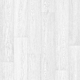 VINYL FLOORING UK White Wood Effect Anti Slip Vinyl Flooring Roll for Kitchen, Living Room, Dining Room, 2.3mm Thick Vinyl Sheet, Waterproof Lino Flooring-2m(6'6") X 1m(3'3")-2m²