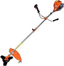 4 Stroke Petrol Strimmer with Blades - Heavy Duty Petrol Grass Trimmer and Brush Cutter with Bull Horn Handles | Brushcutter Strimmer with Metal Blade and Nylon Head 410mm Cutting Width | eSkde