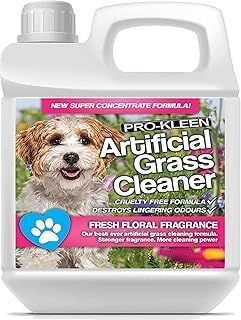 Pro-Kleen Artificial Grass Cleaner for Dogs and Pet Friendly Cruelty Free Disinfectant with Deodoriser 4 in 1 (10:1 Super Concentrate Makes 10 Litres) (1 Litre (Floral))