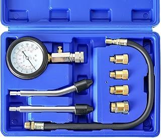 DASBET Petrol Gas Engine Cylinder Compression Tester 0-300 PSI Fuel Cylinder Pressure Gauge for Petrol Gas Engine Automotive Tool Gauge for Cars Motorcycles