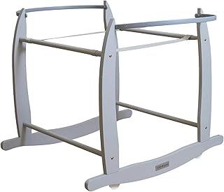 Clair de Lune Deluxe Grey Moses Basket Rocking Stand
