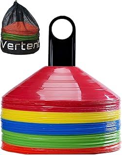Football Cones (Set of 50) - Agility Football Cones with Carry Bag and Cone Holder, Perfect for Football and Sports, Training Cones, Sports Cones, Football Cones Training Set, Multisport Cones