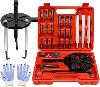Bearing Puller Kit Inner Hole Extractor Multifunctional Bearing Removal Tool Bearing Disassembly Gear Puller with 3 Curved Hook, Carrying Case