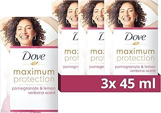 Dove Maximum Protection Pomegranate & Lemon Verbena with ¼ moisturising cream Anti-perspirant Cream Stick our most effective deodorant 45 ml pack of 3
