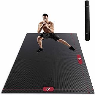 HAPBEAR Large Exercise Mat, 213×152cm/ 244×183cm /274×183cm×8mm, Large Gym Mat, PVC Thick Non Slip, Large Yoga Mat for Home Gym, Yoga, Pilates, Fitness, Gymnastics