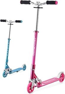 Osprey Kids Scooter | 2 Wheeled Folding Kick Scooter for Children Boys Girls with Adjustable Bar, Rear Brake and ABEC 5 Bearings, Multiple Colours