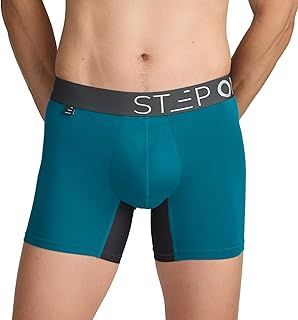 STEP ONE Mens Boxers Shorts, 1 Pair, Anti Chafing Underwear for Men, Moisture-Wicking Boxer Shorts with 3D Pouch. Fabric Made from Organic Bamboo