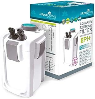 allpondsolutions EF1 Aquarium External Fish Tank Water Filter for Coldwater, Tropical or Marine Aquariums, for Tanks Up to 400 Litres – Includes Filter Media, hose and Spray Bar - Full Kit.