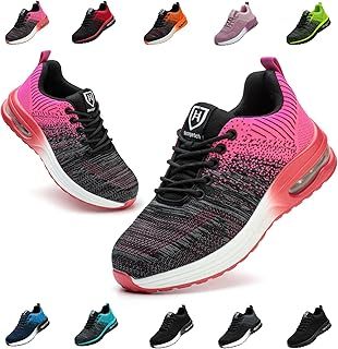 Safety Shoes Trainers Men Womens Steel Toe Trainers, Lightweight Safety Shoes Breathable Work Trainers
