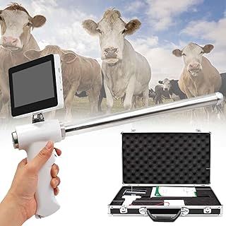 JINGEDD Artificial Insemination Gun,Cow Visual Endoscope Breeding Kit,Professional Visual Insemination Gun With 4.3 Inch Rotatable Screen,With Photo/Videos/Playback Function
