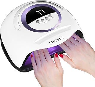 UV LED Nail Lamp, 42pcs Beads, 180W, 4 Timer Setting, Automatic Sensor, Blue, Plastic Base, Gel Nail Dryer